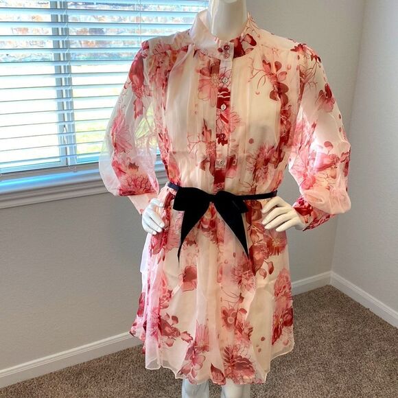 ❤️BRAND NEW L’atise by Amy Plus Size Berry & Cream Mini Dress - Picture 10 of 10